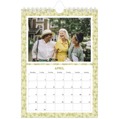 Fotokalender A5 — Blomstermønster [April]