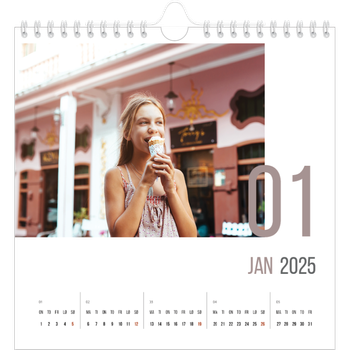 Fotokalender Kvadratisk — Tall for måned