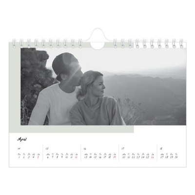 Fotokalender A5 — Fargerike rammer [April]