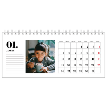 Bordkalender med foto — Serif og øyeblikk