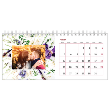 Bordkalender med foto — Blomsterbakgrunn