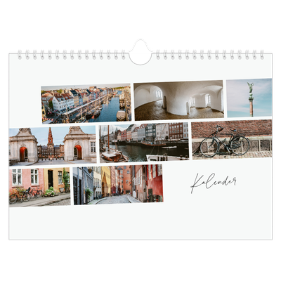 Fotokalender A4 — Byferie (hvit) [kalender-forside]