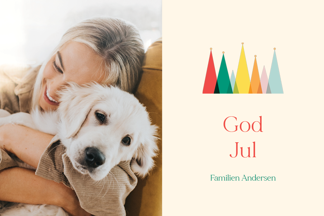 Fotokort — Fargerike juletre