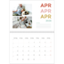 Fotokalender A4 dobbel (30 x 40 cm) — Fargerike fonter [April]