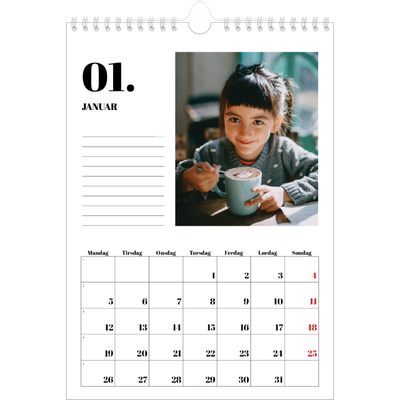 Fotokalender A4 (20 x 30 cm) — Serif og øyeblikk [Januar]
