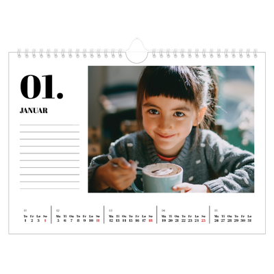 Fotokalender A4 — Serif og øyeblikk [Januar]