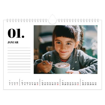 Fotokalender A4 — Serif og øyeblikk