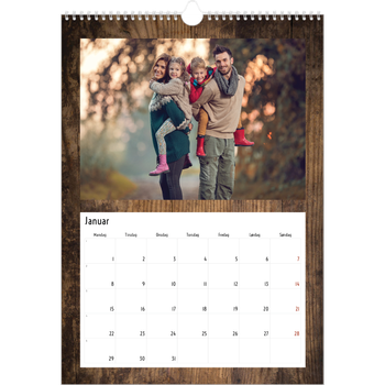 Fotokalender A3 — Paneler i tre