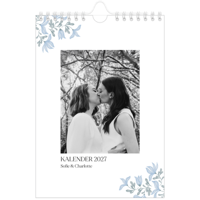 Fotokalender A5 — Elegant blomstret [kalender-forside]