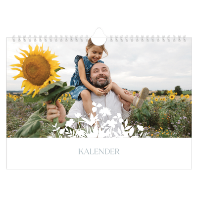 Fotokalender A4 — Blomstermotiv [kalender-forside]