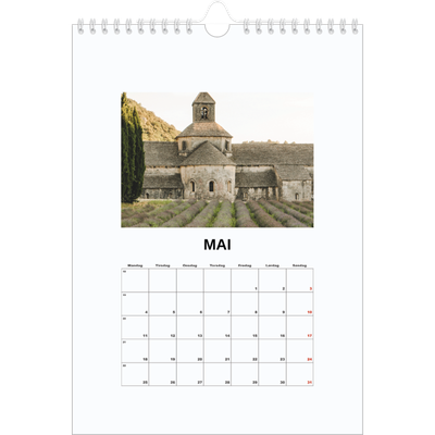 Fotokalender A4 (20 x 30 cm) — Enkelt bilde [kalender-forside]