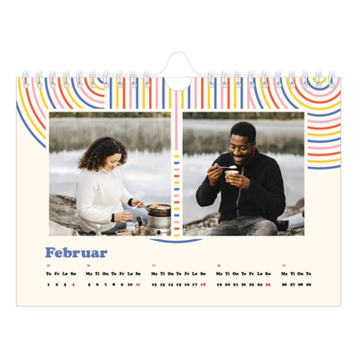 Fotokalender A5 — Retro striper [Februar]