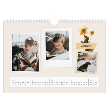 Fotokalender A4 — Vintage scrapbooking