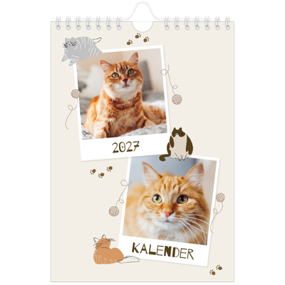 Fotokalender A5 — Leken kattunge [kalender-forside]