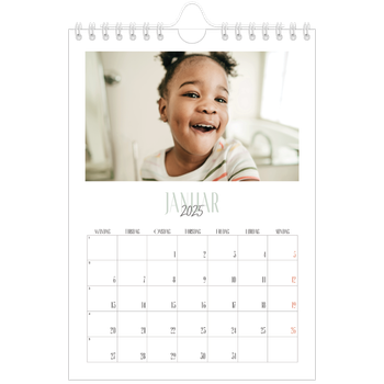 Fotokalender A5 — Flere fonter