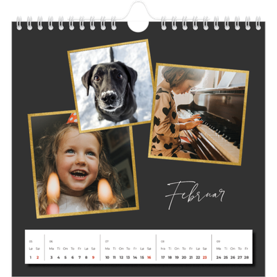 Månedskalender kvadratisk — Gode minner [Februar]