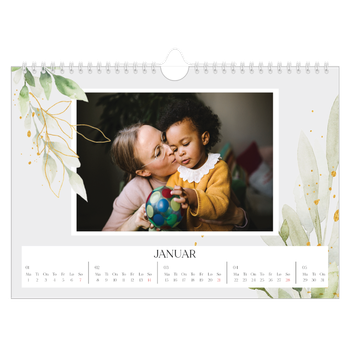 Fotokalender A4 — Naturlig akvarell