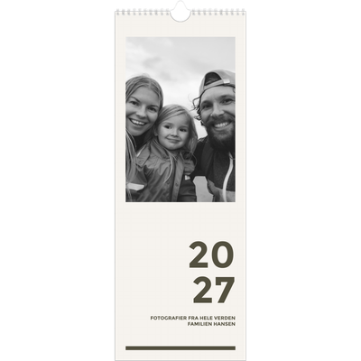 Fotokalender smal  — Moderne og dristig [kalender-forside]