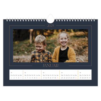 Fotokalender A4 — Prøyssisk blå