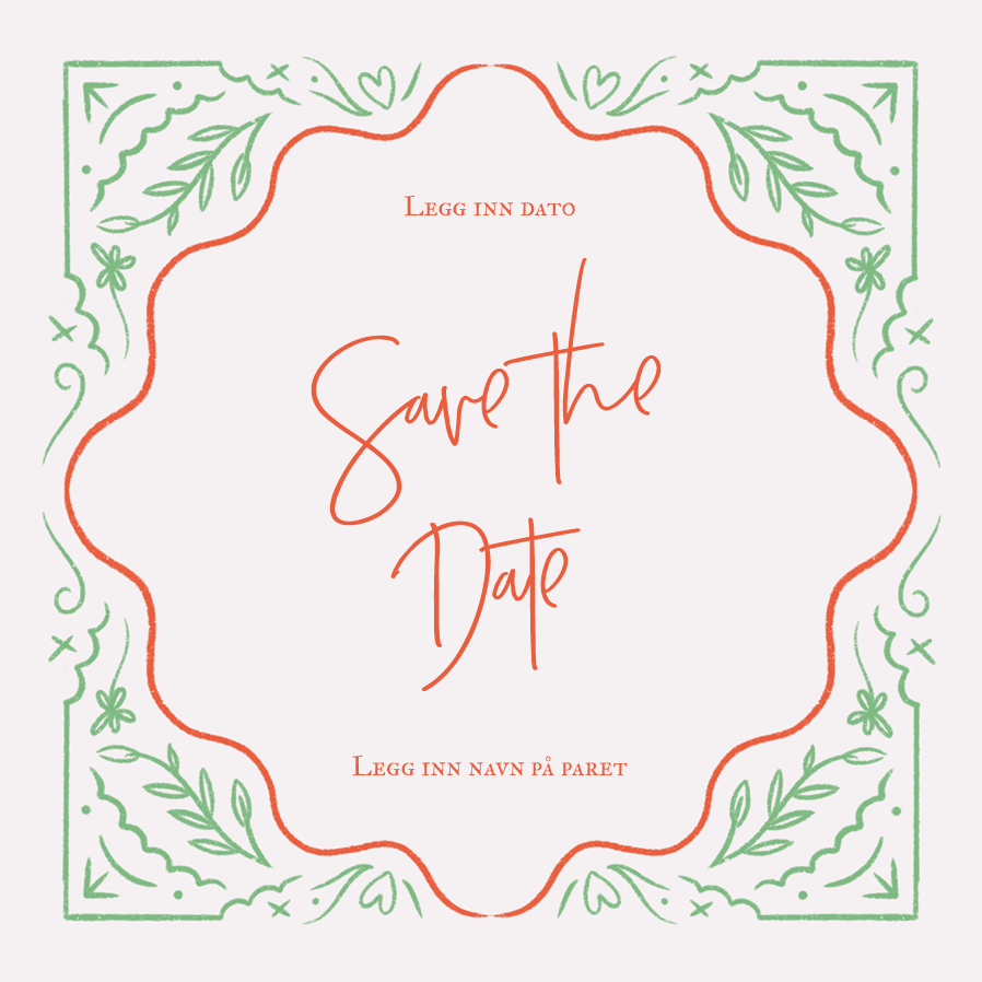 Save the date — Vintage ramme