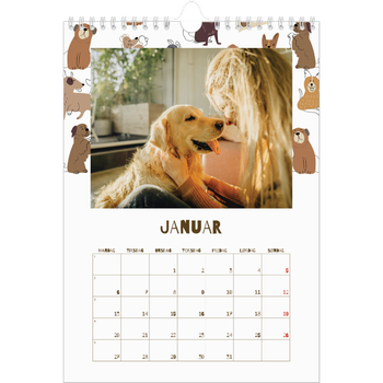 Fotokalender A4 — Leken valp