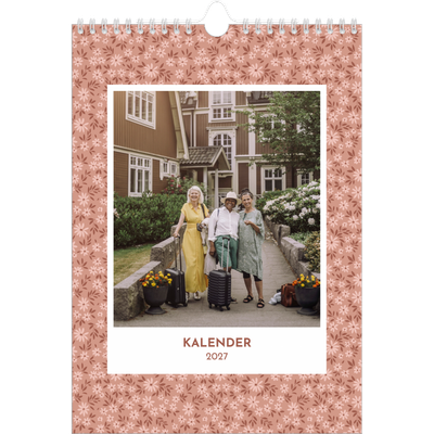 Fotokalender A4 (20 x 30 cm) — Blomstermønster [kalender-forside]