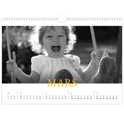 Fotokalender A3 — Historisk stil [Mars]