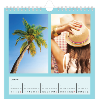 Fotokalender Kvadratisk — Skarpe farger