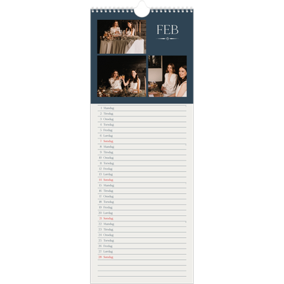 Fotokalender smal  — Skifer & seriffer [Februar]