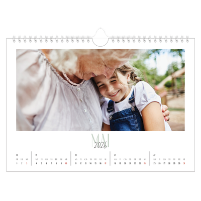 Fotokalender A4 — Flere fonter [kalender-forside]