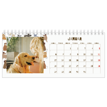 Bordkalender med foto — Leken valp