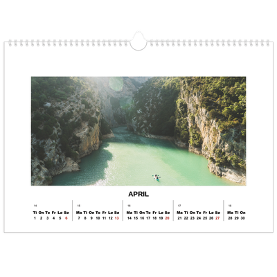 Fotokalender A3 — Enkelt bilde [April]