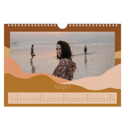 Fotokalender A4 — Nøytrale fjell [Mars]