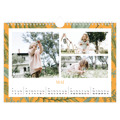 Fotokalender A4 — Blomstrende bakgrunner [kalender-forside]