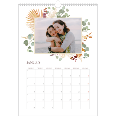 A3 Månedskalender — Bohemsk stil [Januar]