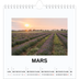 Månedskalender kvadratisk — Enkelt bilde [Mars]