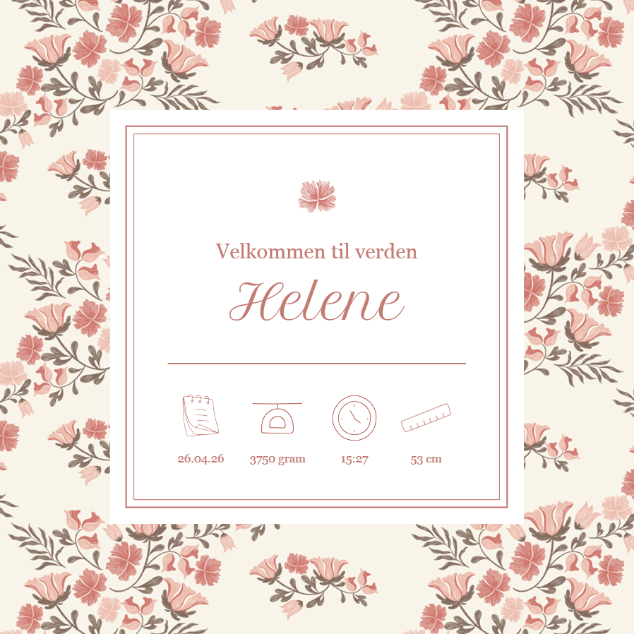 Invitasjoner — Babyblomst