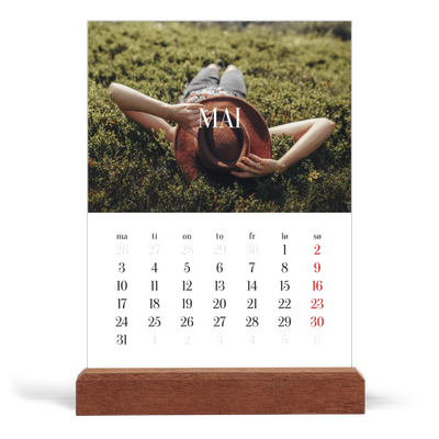 Bordkalender med trestativ - Stående — Endeløs flukt [kalender-forside]