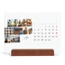 Bordkalender med trestativ - Liggende  — Byferie (hvit) [April]