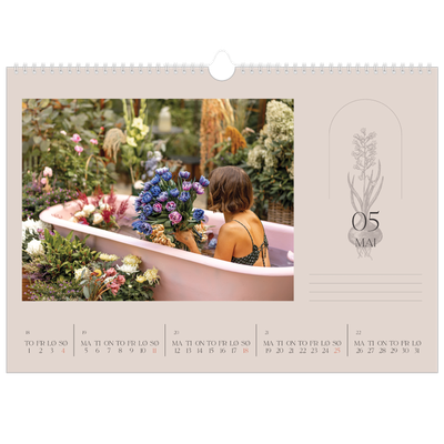Fotokalender A3 — Enkel botanisk [kalender-forside]