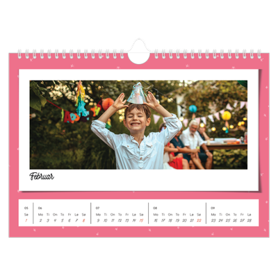 Fotokalender A4 — Fargerike minner [Februar]