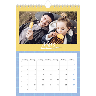 Fotokalender A4 (20 x 30 cm) — Fargerik kalender [Mars]