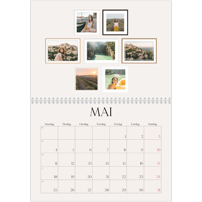 Fotokalender A4 dobbel (30 x 40 cm) — Bildevegg [kalender-forside]