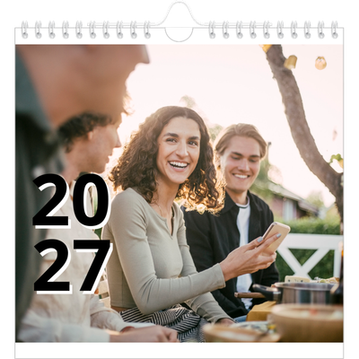 Månedskalender kvadratisk — Bokstav og tall [kalender-forside]