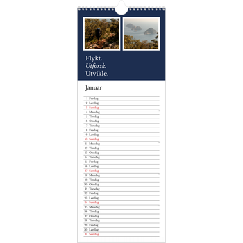 Fotokalender smal (15 x 40 cm) — Redaksjonell Jord