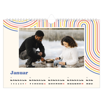 Fotokalender A4 — Retro striper