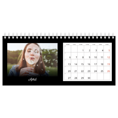 Bordkalendere — Sort minimalisme [April]