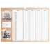 Familiekalender A3 Liggande — Naturlig planlegger - Familie på 4 [Mars]