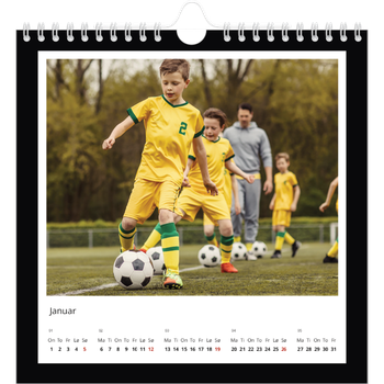 Fotokalender Kvadratisk — Svart bakgrunn