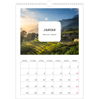 A3 Månedskalender — Den fulle historien [Januar]